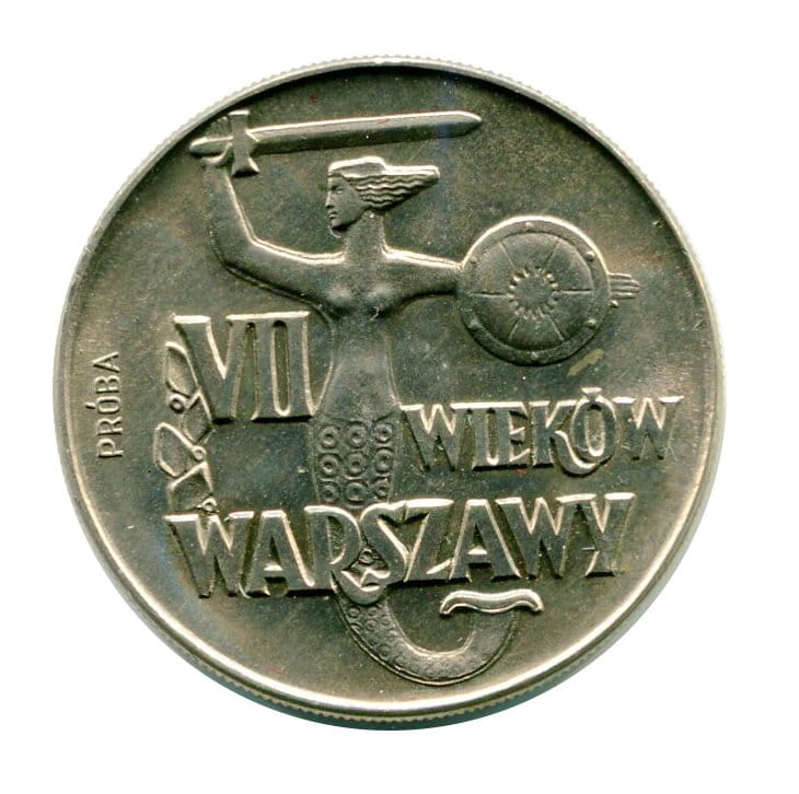 10 złotych VII Wieków Warszawy 1965 r. Próba