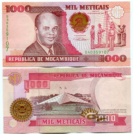 Mozambik 1000 Meticais 1991 r. UNC