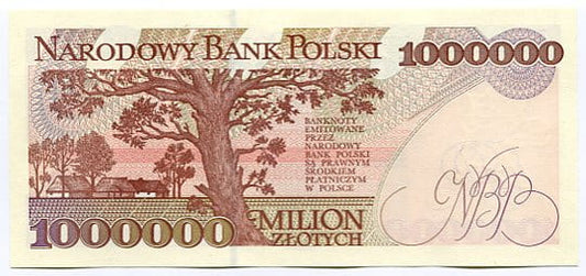 Banknot Polska 1000000 zł z 1991 r. E