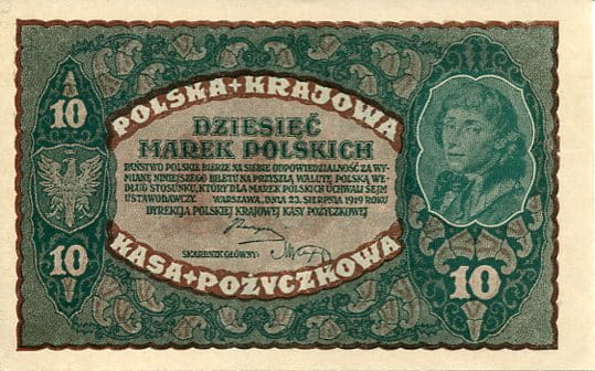Banknot 10 Marek Polskich 1919 r.