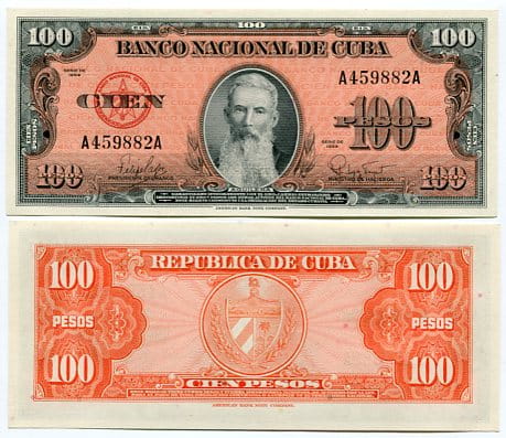 Kuba 100 Peso 1959 r. UNC