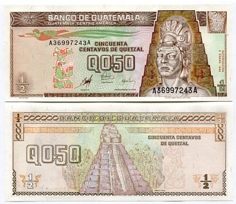 Gwatemala 1/2 quetzal 1998 r. UNC