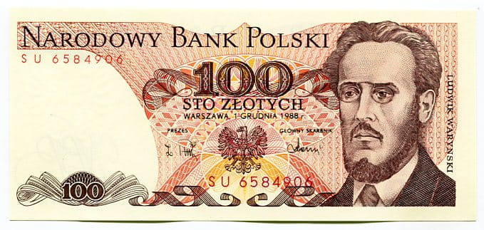 Banknot Polska 100 zł z 1986 r. SD