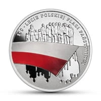 10 zł Ag 100-lecie polskiej flagi państwowej 2019 r.