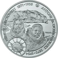 10 zł Ag Polscy podróżnicy i badacze Henryk Arctowski i Antoni B. Dobrowolski 2007 r.