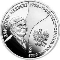 10 zł Ag Zbigniew Herbert 2008 r.