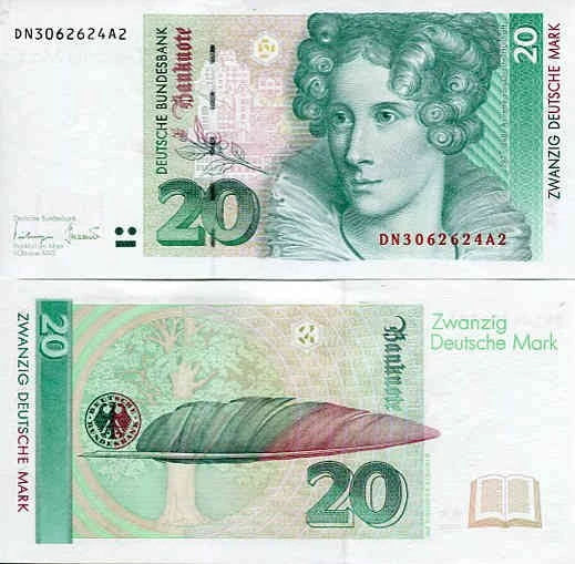 Niemcy RFN 20 Marek 1991 r. UNC