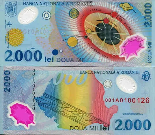 Rumunia 2000 Lei 1999 r. Polimer UNC