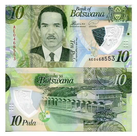 Botswana 10 Pula 2018 r. Polimer UNC