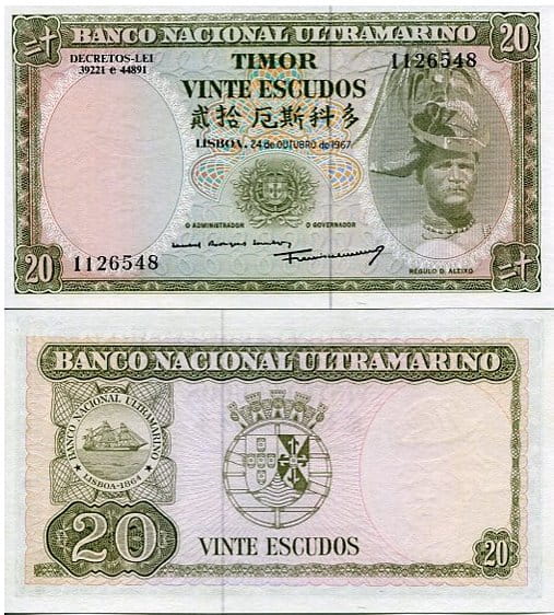 Timor Portugalski 20 Escudos 1967 r. UNC