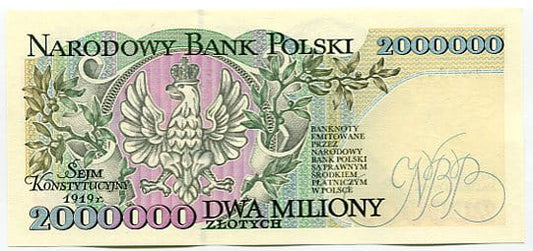Banknot Polska 2000000 zł z 1993 r. B