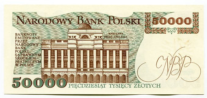 Banknot Polska 50 000 Złotych 1989 r. AC