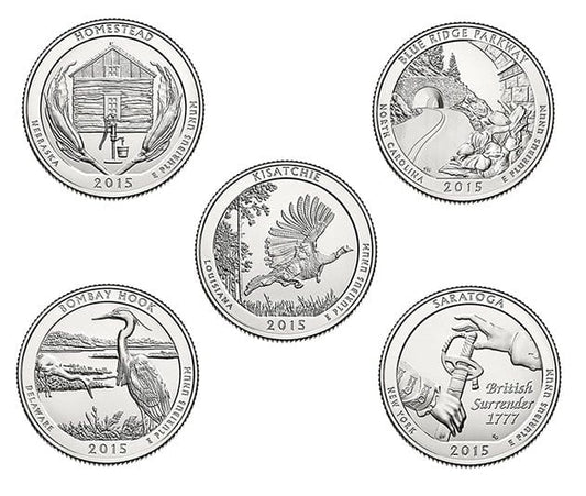 USA Parki 2015 r. 5 x 25c