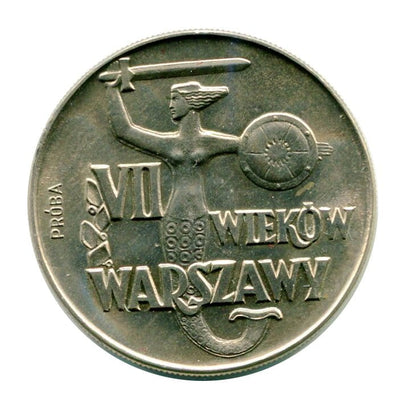 10 złotych VII Wieków Warszawy 1965 r. Próba