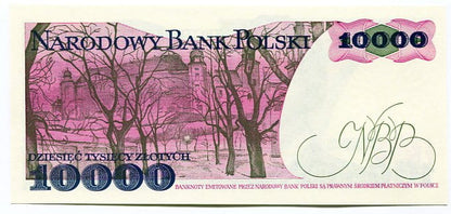 Banknot Polska 10 000 Złotych 1988 r. AG