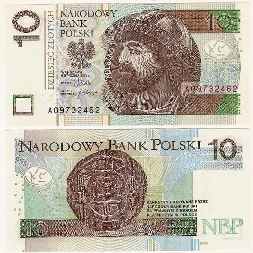 Banknot Polska 10 zł z 2012 r. AI