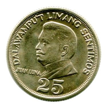 Filipiny 25 Santimos 1972 r.