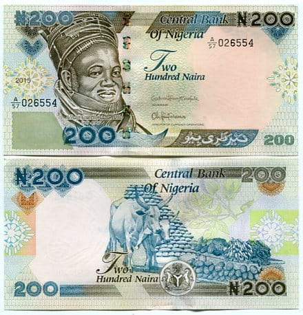 Nigeria 200 Naira 2015 r. UNC