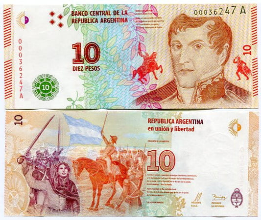 Argentyna 10 Pesos 2016 r. UNC
