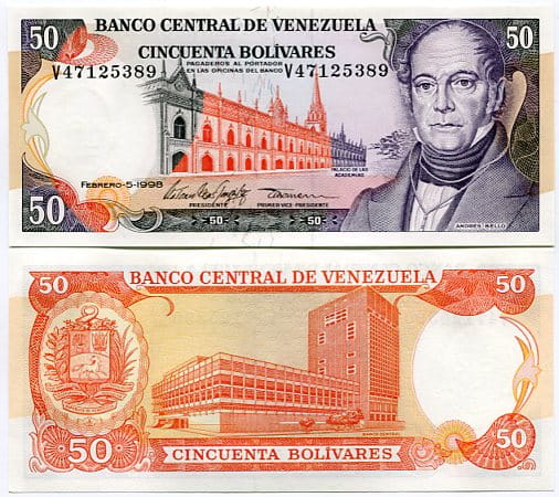 Wenezuela 50 Bolivares 1995 r. UNC