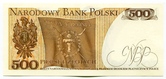 Banknot Polska 500 zł 1982 r. GK
