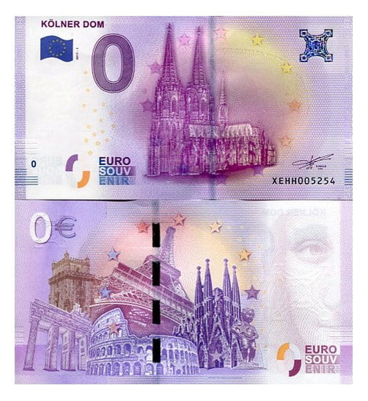 Banknot 0 Euro Niemcy - Katedra w Kolonii