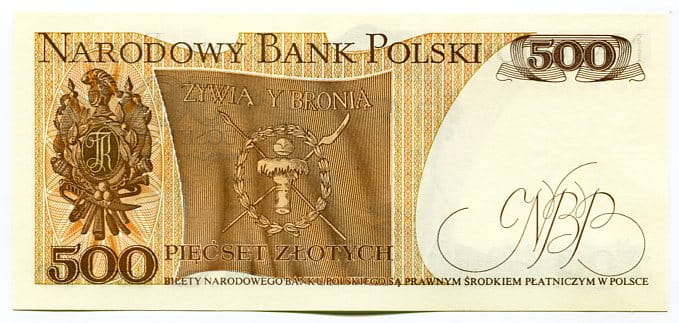 Banknot Polska 500 zł 1982 r. FZ