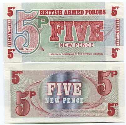 Wielka Brytania Armed Forces 5 Pound UNC