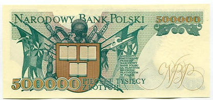Banknot Polska 500000 zł z 1993 r. Z