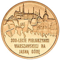 2 zł 2011 r. 300-lecie Pielgrzymki Warszawskiej na Jasną Górę