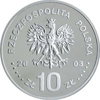 10 zł Ag  Poczet królów i książąt polskich Stanisław Leszczyński Półpostać 2003 r.