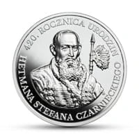 10 zł Ag 420. rocznica urodzin Hetmana Stefana Czarnieckiego 2019 r.