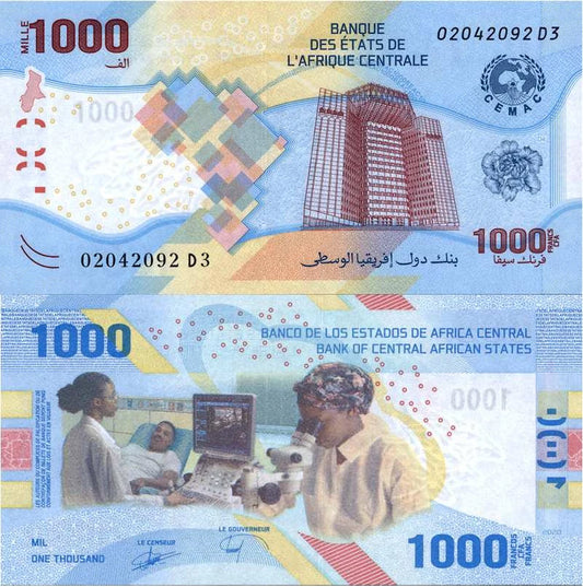 Afryka Środkowa 1000 Francs 2020 r. UNC