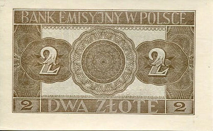 Banknot Polska 2 Złote 1941 r. AG