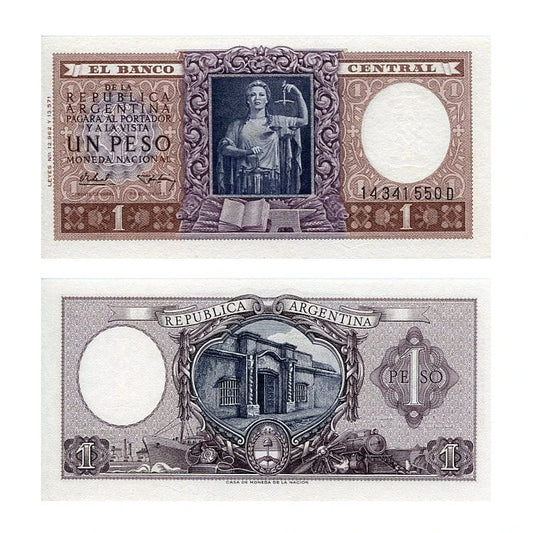 Argentyna 1 Peso 1956 r. UNC