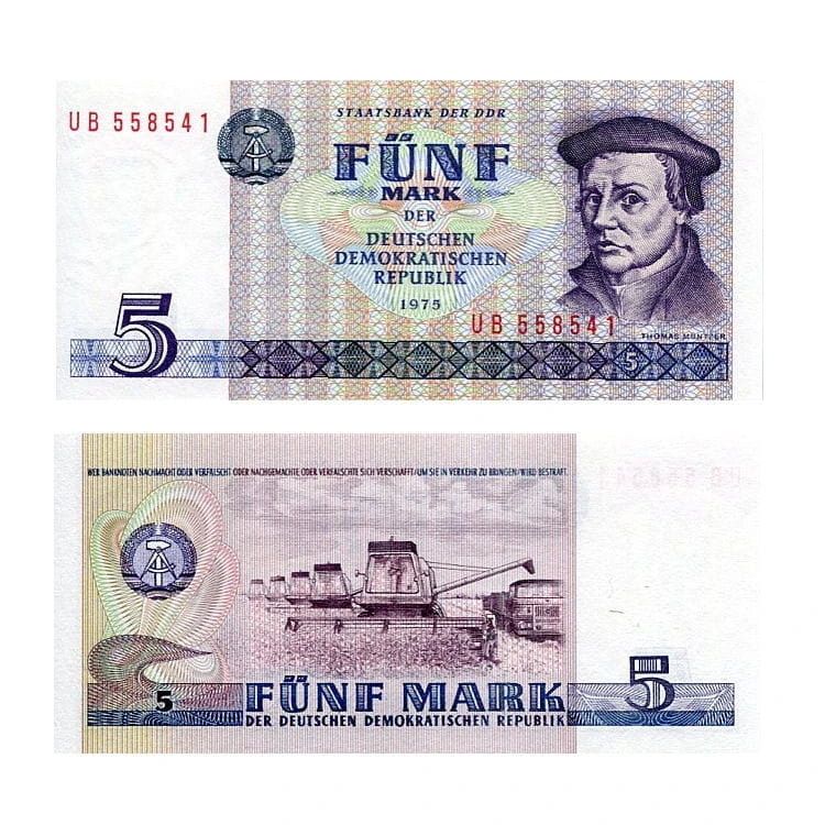Niemcy NRD 5 Marek 1975 r. UNC