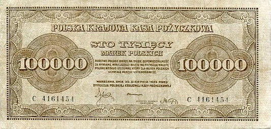 Banknot Polska 100 000 Mark Polskich 1923 r. C