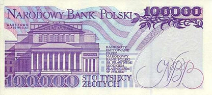 Banknot Polska 100000 zł z 1993 r. AE