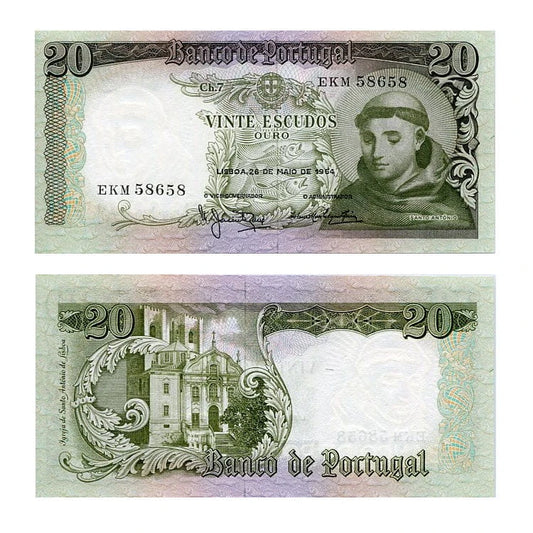 Portugalia 20 Escudos 1964 r. UNC