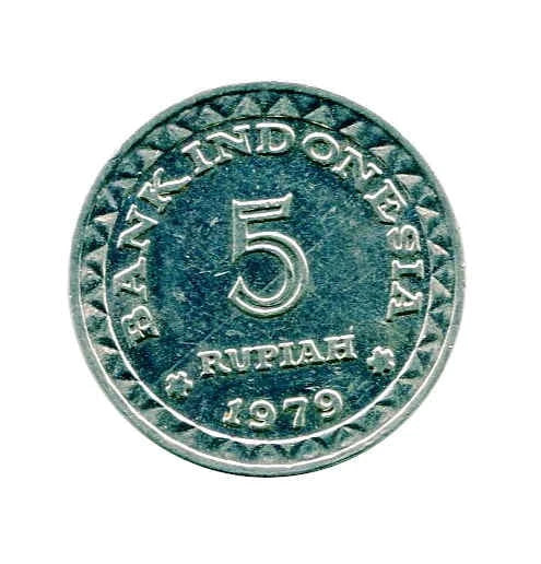 Moneta Indonezja 5 Rupii 1979 r.