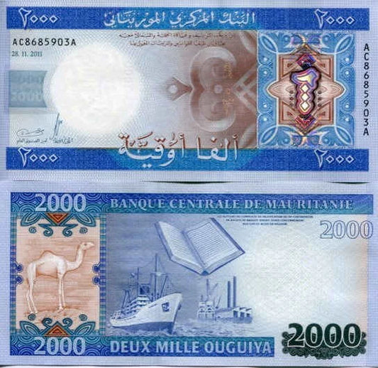 Mauretania 2000 Ouguiya 2011 r. UNC