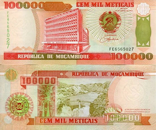 Mozambik 100 000 Meticais 1993 r.  UNC