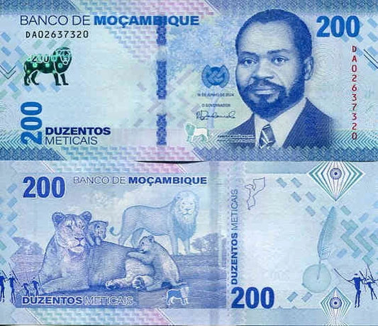 Mozambik 200 Meticais 2024 r. UNC