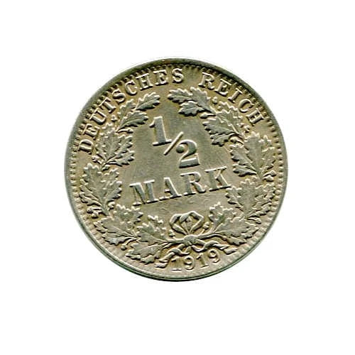 Niemcy 1/2 Marka 1919 r. J