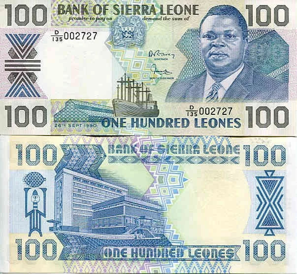 Sierra Leone 100 Leones 1990 r. UNC