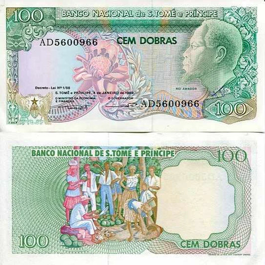 Wyspy Świętego Tomasza i Książęca 100 Dobras 1989 r. UNC